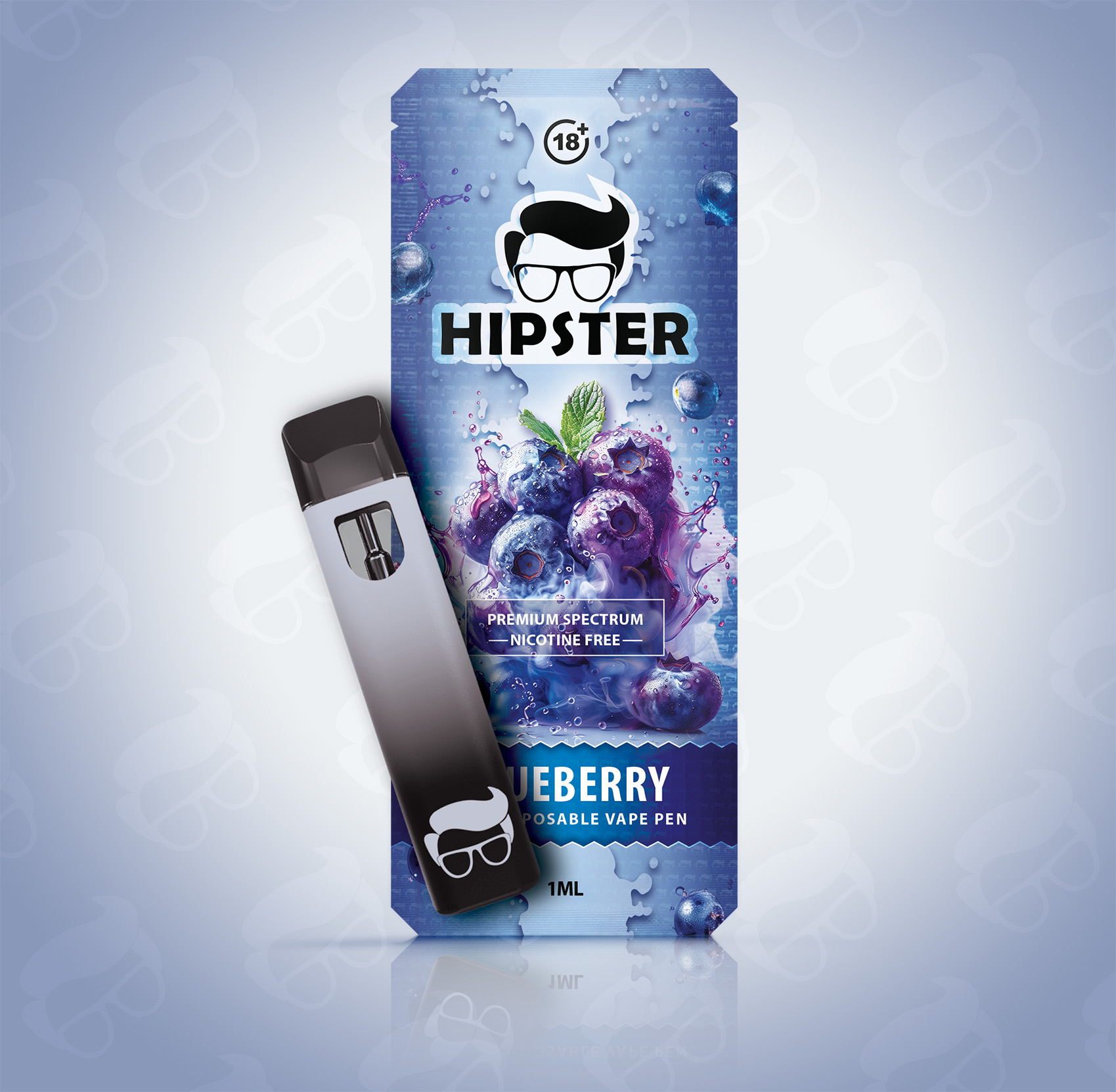 Hipster Vape Pen - Blueberry *STRONGER*